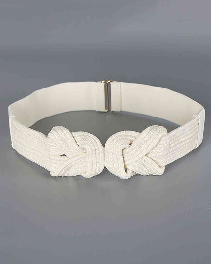PU Leather Wide Elastic Belt