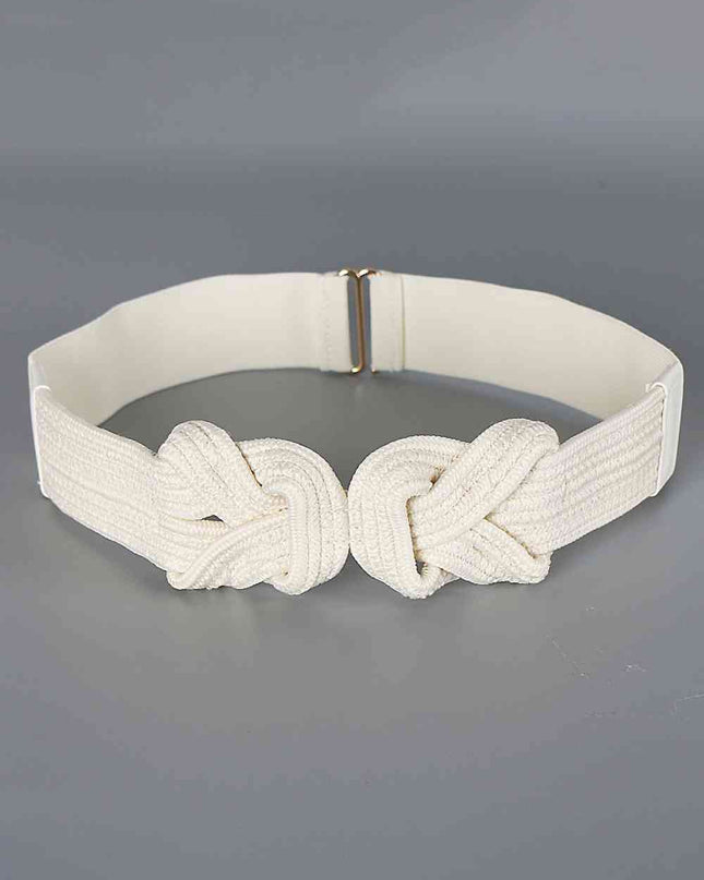 PU Leather Wide Elastic Belt