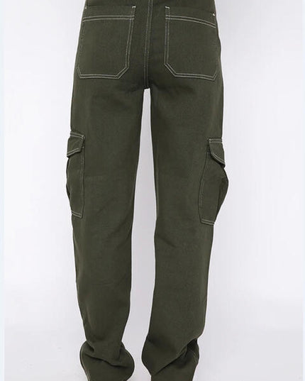 High Waist Jeans with Pockets