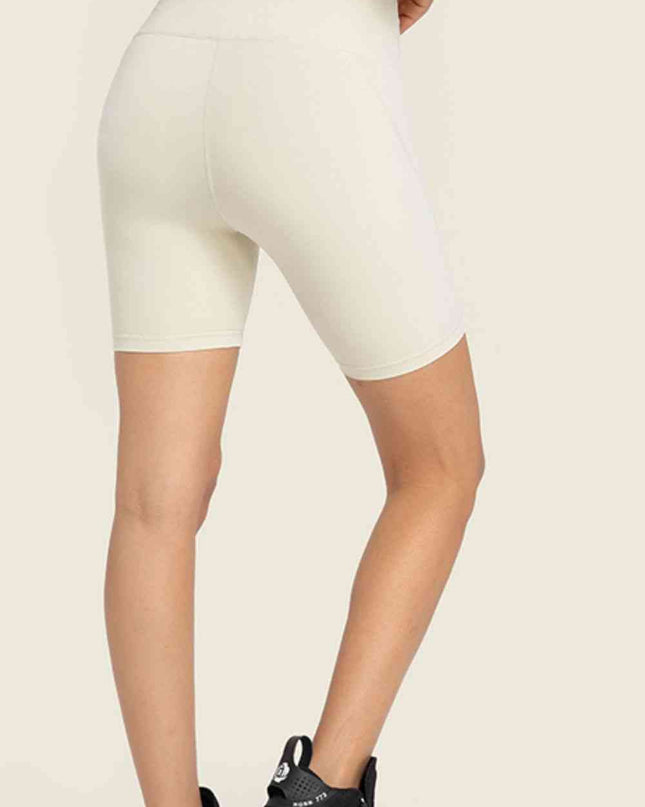 Seamless High-Rise Wide Waistband Biker Shorts