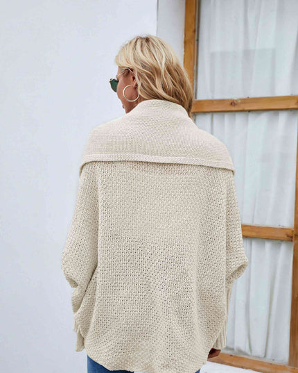 Open Front Long Sleeve Cardigan