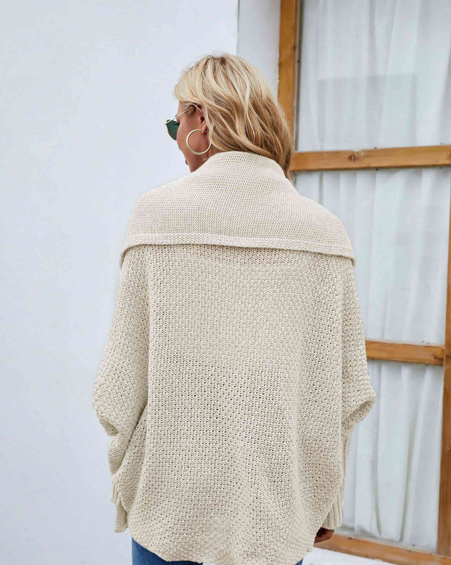 Open Front Long Sleeve Cardigan