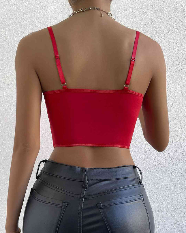 Sweetheart Neck Lace Detail Cami