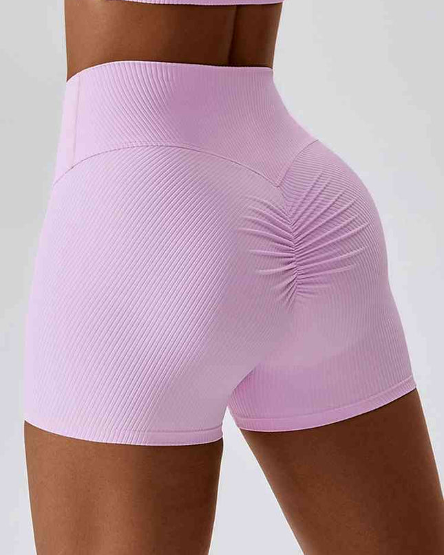 Wide Waistband Slim Fit Sports Shorts