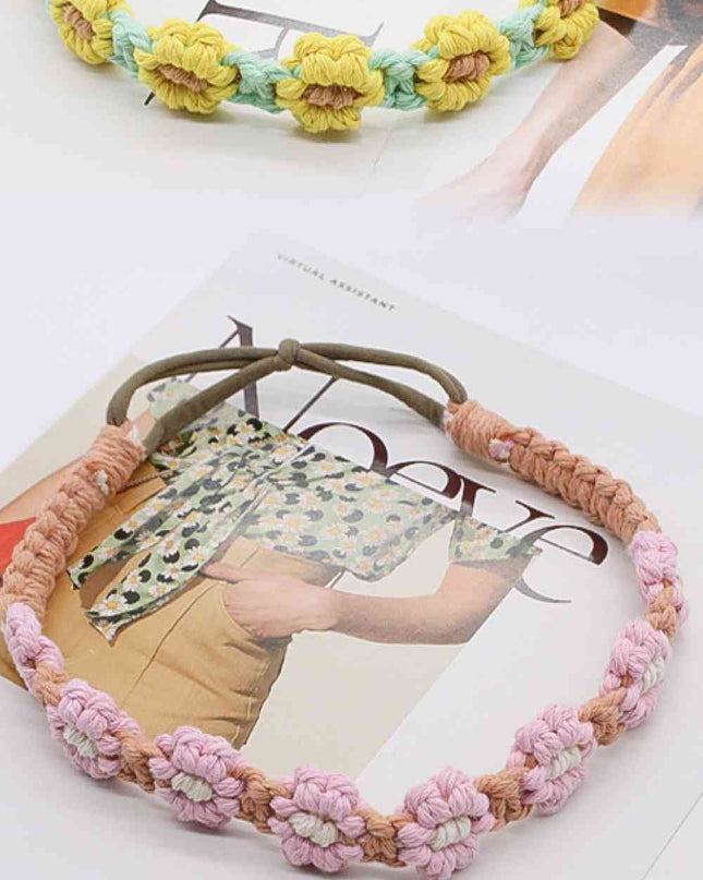 Assorted 2-Pack In My Circle Daisy Macrame Headband