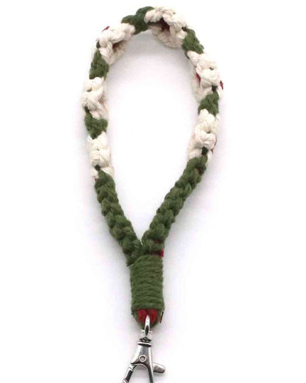 Assorted 4-Pack Hand-Woven Flower Macrame Wristlet Keychain