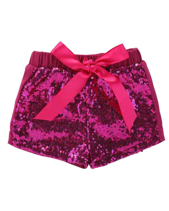 Sequin Elastic Waist Shorts