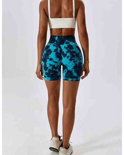 Tie Dye Wide Waistband Sports Shorts