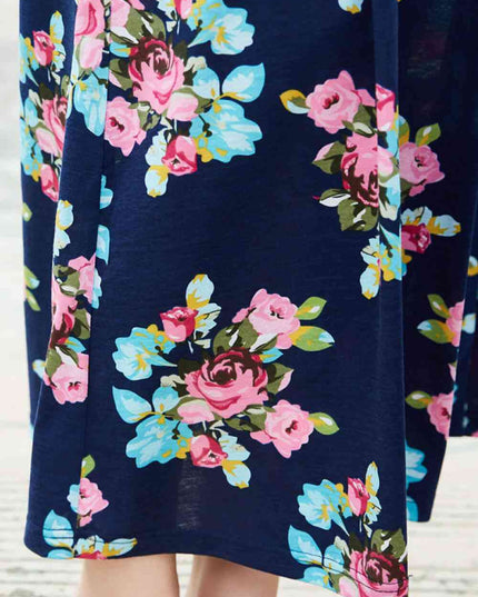 Women Striped Floral Sleeveless Dress