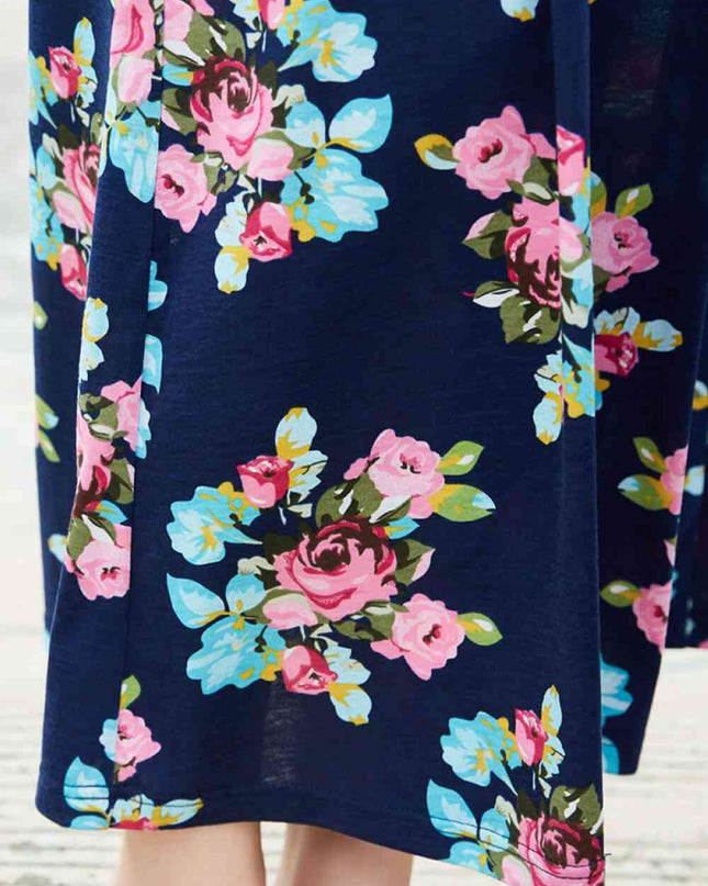 Women Striped Floral Sleeveless Dress