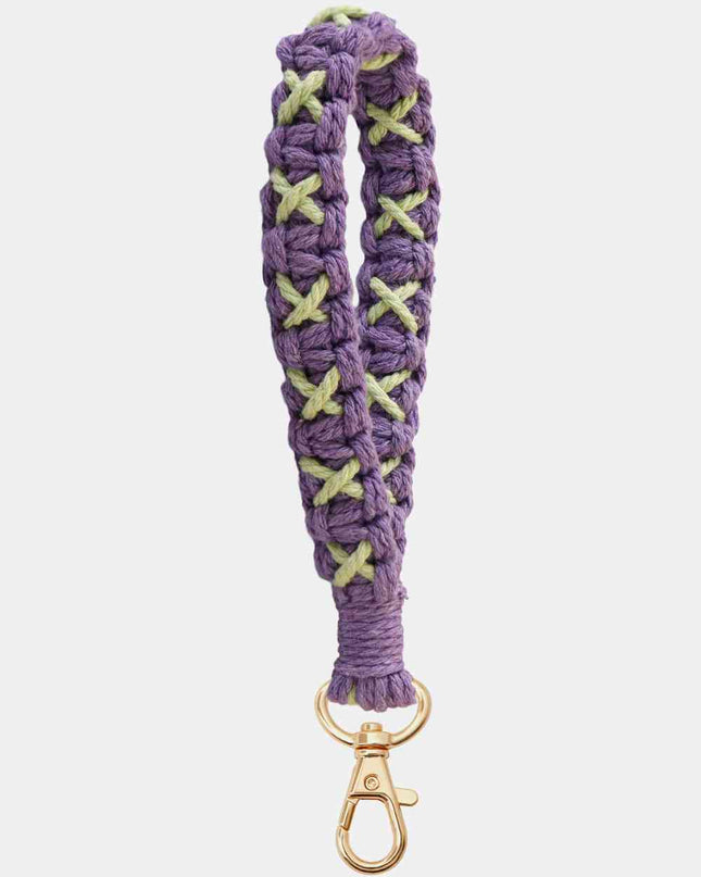 Contrast Macrame Key Chain