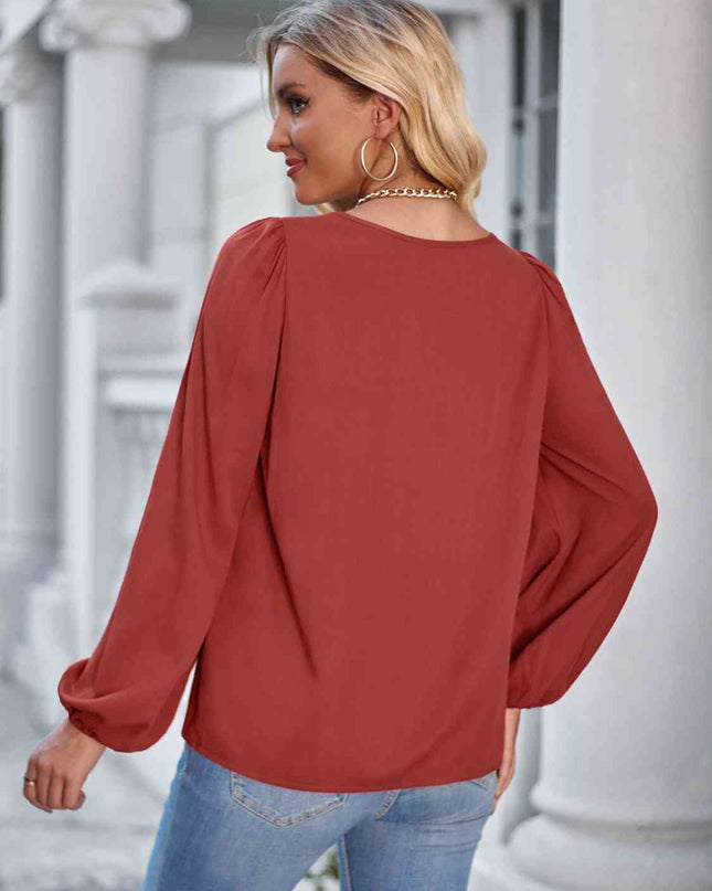 Square Neck Puff Sleeve Top