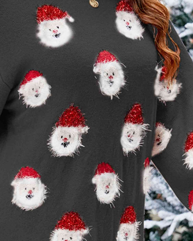 Round Neck Dropped Shoulder Sweater Dress