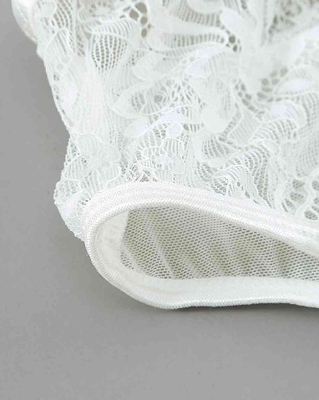 Cutout Spaghetti Strap Lace Teddy