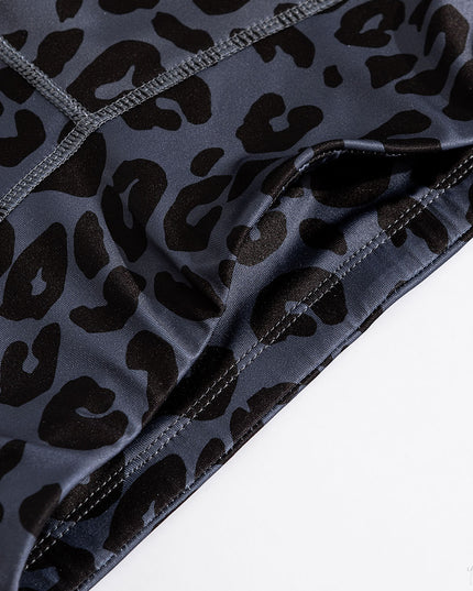 Leopard Cutout Sports Bra and Leggings Set