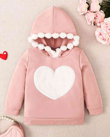 Heart Graphic Hooded Sweatshirt