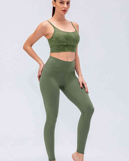 Wide Waistband Slim Fit Active Leggings