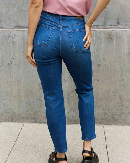 Judy Blue Melanie Full Size High Waisted Distressed Boyfriend Jeans