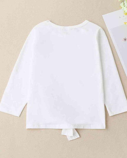 Round Neck Butterfly Graphic Long Sleeve T-Shirt