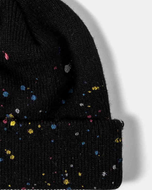Confetti Rib-Knit Cuff Beanie