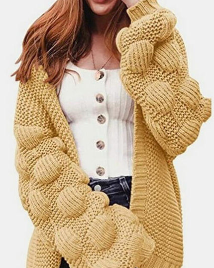 Open Front Long Sleeve Cardigan