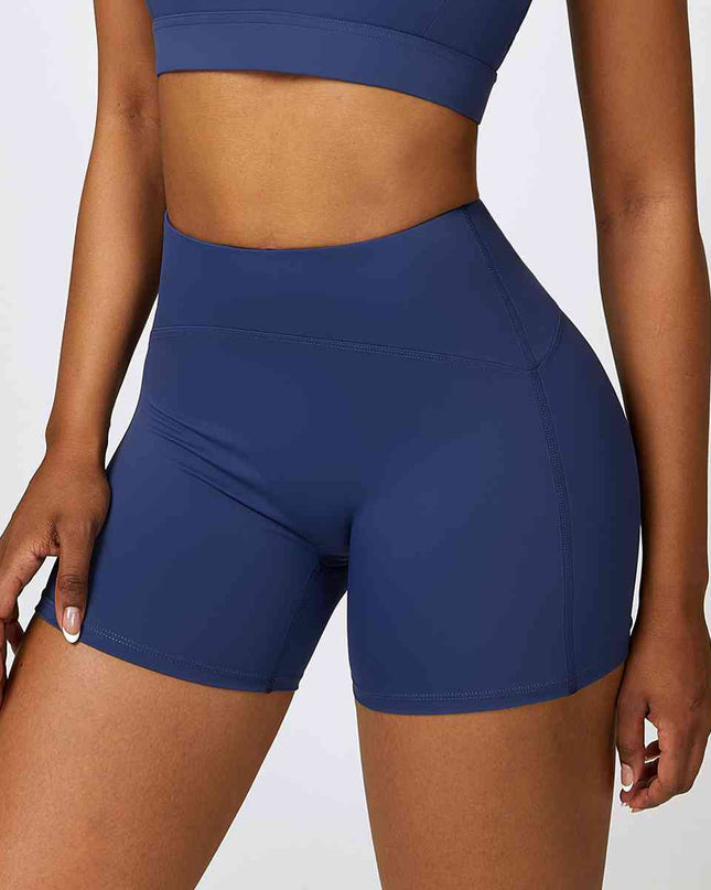 Wide Waistband Slim Fit Sports Shorts
