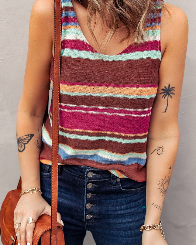 Striped Scoop Neck Tank