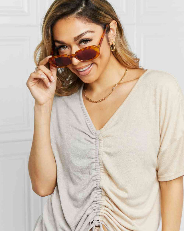 Oval Full Rim Sunglasses