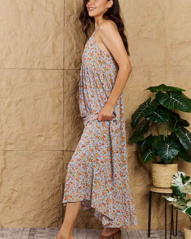 HEYSON Take Your Chances Full Size Floral Halter Neck Maxi Dress