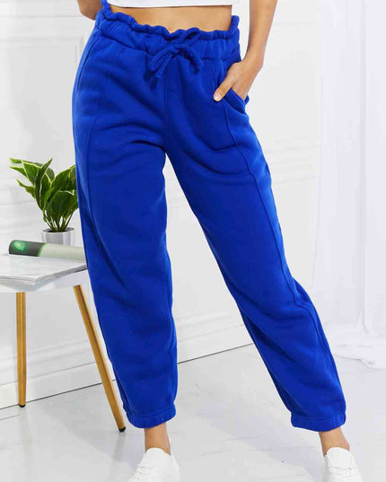 Zenana Full Size Can't Stop Me Paperbag Waist Joggers