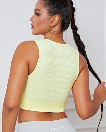 Round Neck Long Active Bra