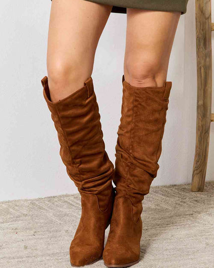 East Lion Corp Block Heel Knee High Boots