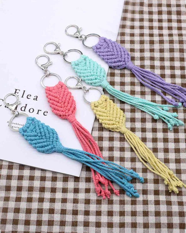 Assorted 4-Pack Handmade Fringe Keychain