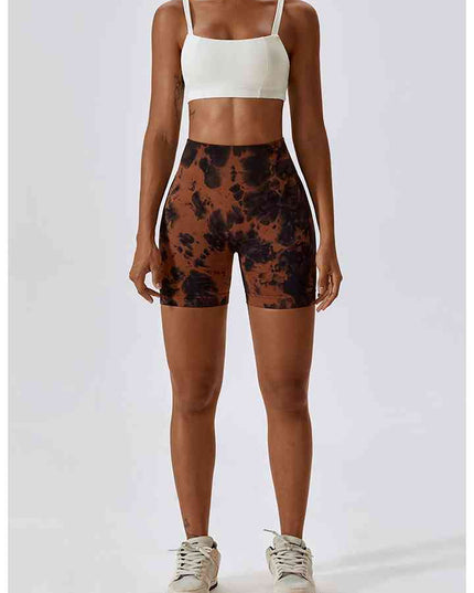 Tie Dye Wide Waistband Sports Shorts