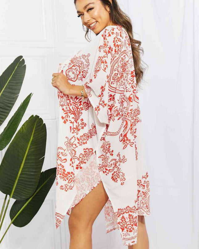 Floral Side Slit Cover Up