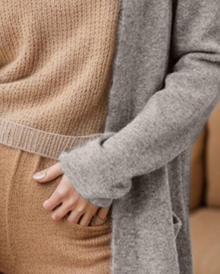 Open Front Long Sleeve Cardigan
