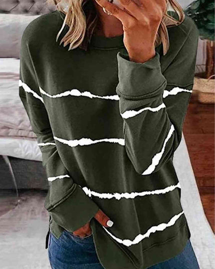 Striped Round Neck T-Shirt