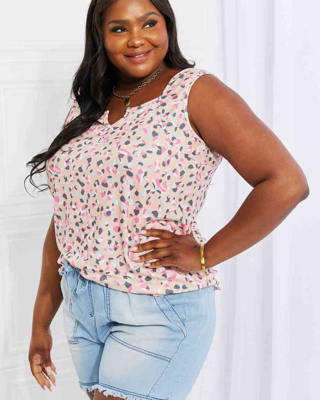 Heimish Full Size Printed Sleeveless Top