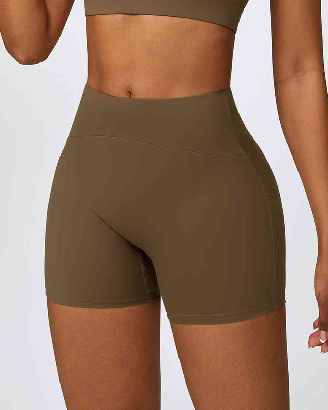 Wide Waistband Slim Fit Sports Shorts