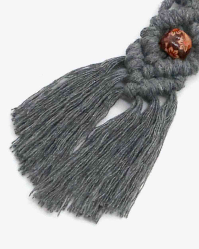 Assorted 4-Pack Handmade Macrame Fringe Keychain