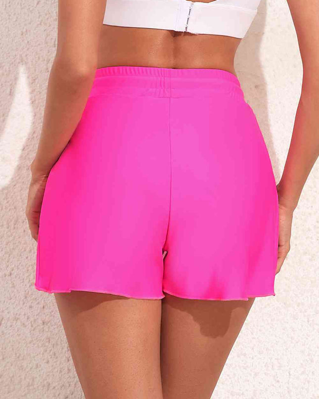 Drawstring Waist Swim Shorts