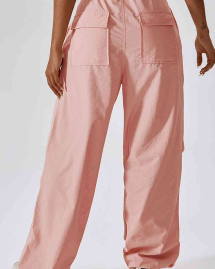 Long Loose Fit Pocketed Sports Pants