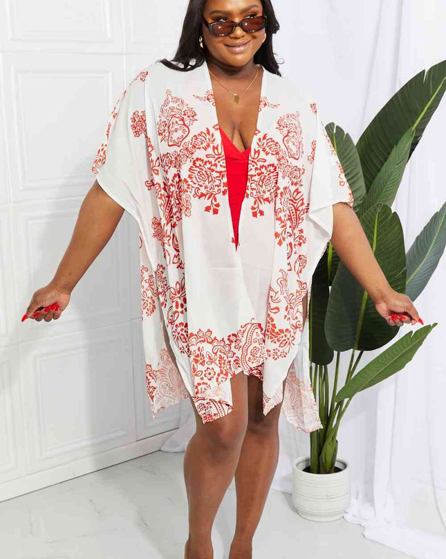 Floral Side Slit Cover Up