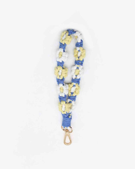 Assorted 4-Piece Macrame Flower Keychain
