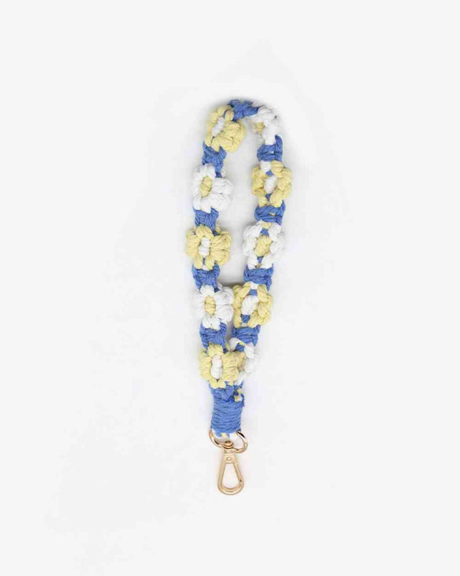 Assorted 4-Piece Macrame Flower Keychain