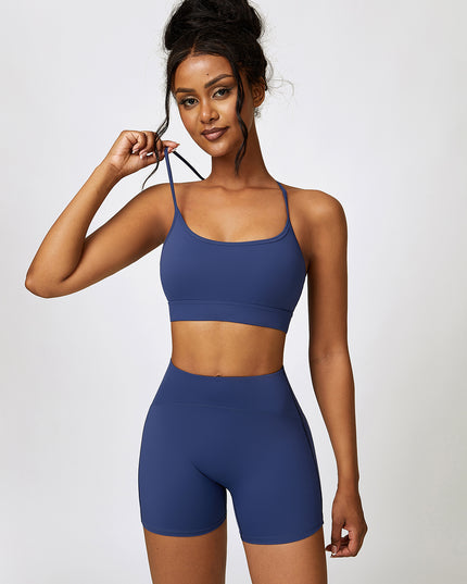 Sport Bra and Wide Waistband Shorts Set