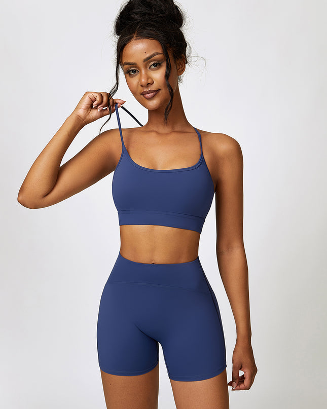 Sport Bra and Wide Waistband Shorts Set