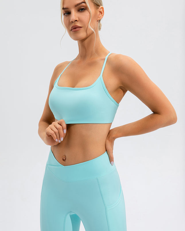 Crisscross Spaghetti Strap Active Cami
