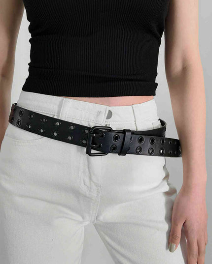 Grommet PU Leather Belt