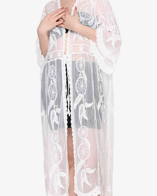 Tied Sheer Cover Up Cardigan